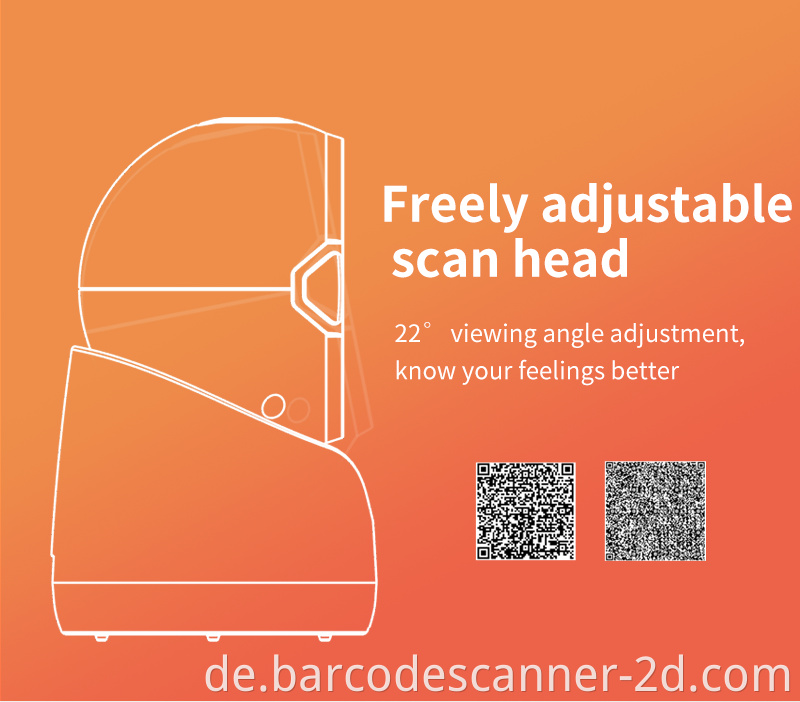 Winson Desktop Barcode Scanner Reader für Supermarkt -Kassierer Barcode Scanner 2d 1d Omnidrectional Barcode Scanner
